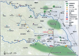 広域における周辺地域資源（基本構想より）